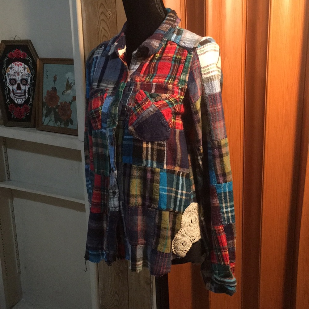 Free people Lost in plaid flannel